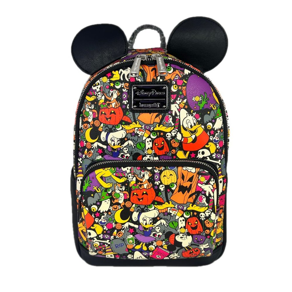 Disney Loungefly Mini Backpack Halloween Trick Or Treat Mickey Minnie